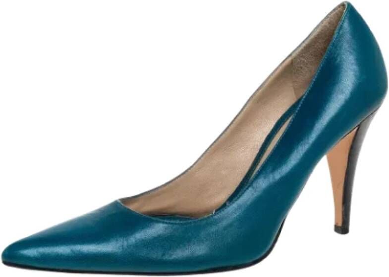 Givenchy Pre-owned Leather heels Blue Dames