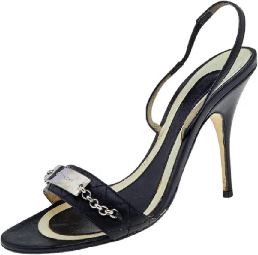 Givenchy Pre-owned Leather sandals Black Dames