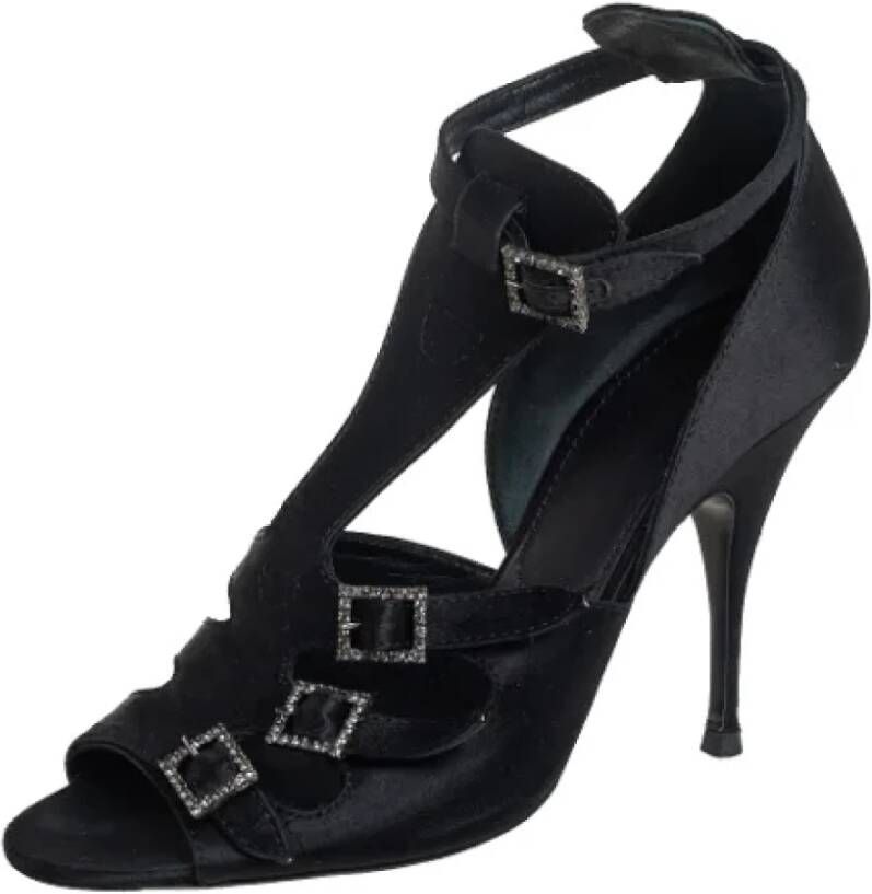 Givenchy Pre-owned Satin sandals Black Dames