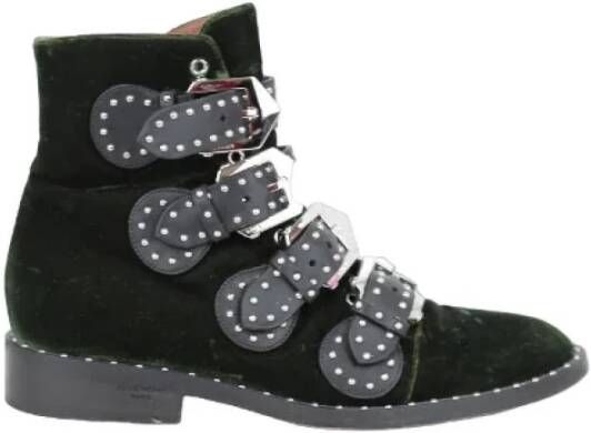 Givenchy Pre-owned Velvet boots Green Dames