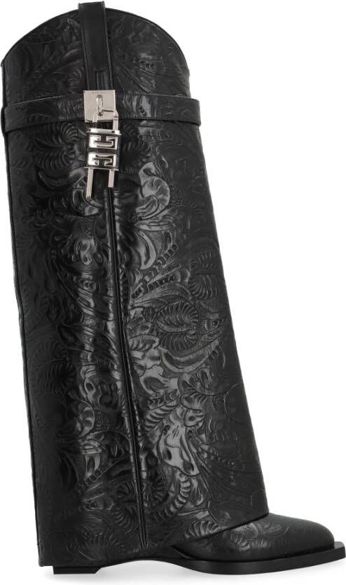 Givenchy Puntige Neus Cow Leren Laarzen