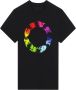 Givenchy Regenboog Cirkel Logo Zwarte T-Shirt - Thumbnail 1