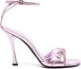 Givenchy Roze Gekreukeld Leren Sandalen Pink Dames - Thumbnail 1