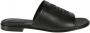 Givenchy Slippers 4G Flat Sandals Leather in zwart - Thumbnail 1