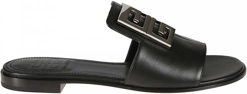 Givenchy Slippers 4G Flat Slipper Nappa Leather in zwart