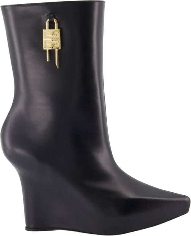 Givenchy Zwarte Sleehaklaarzen met Hangslot Black Dames