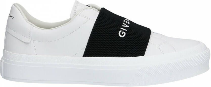 Givenchy Leren Sneakers Zwart Wit Logo Rubber White Dames