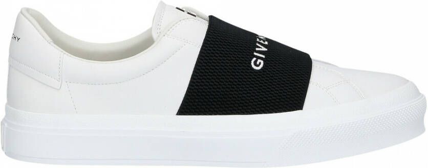 Givenchy Elastische Bruid Ronde Neus Leren Sneakers White