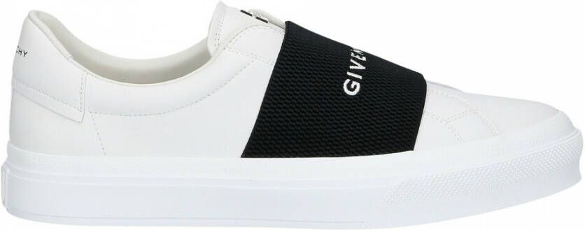 Givenchy Elastische Bruid Ronde Neus Leren Sneakers White Heren