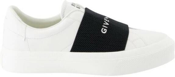 Givenchy Elastische Bruid Ronde Neus Leren Sneakers White Heren