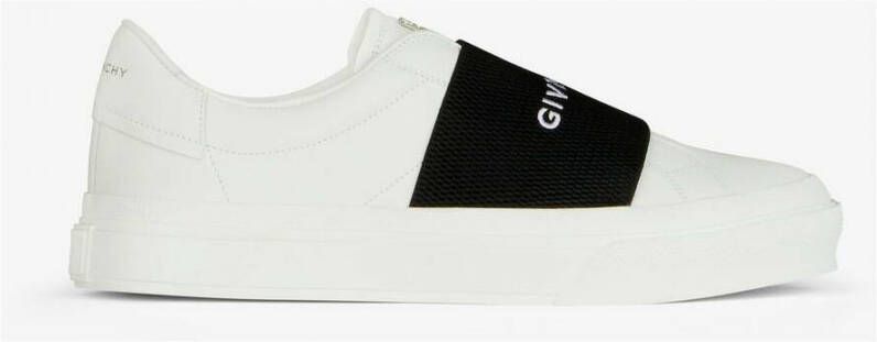 Givenchy Elastische Bruid Ronde Neus Leren Sneakers White Heren