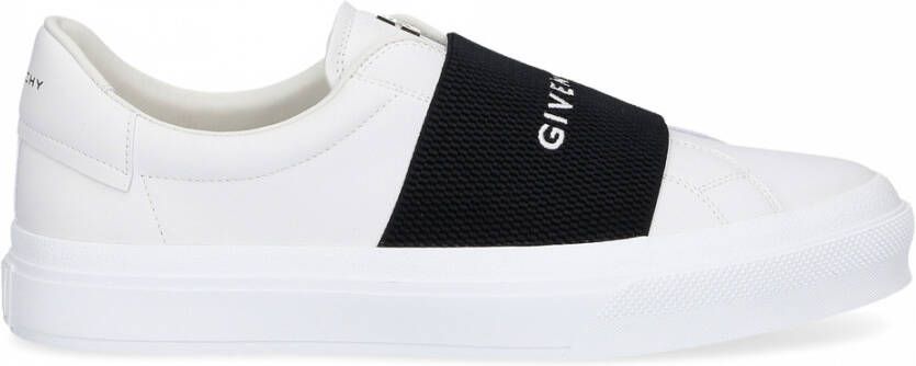 Givenchy Elastische Bruid Ronde Neus Leren Sneakers White Heren