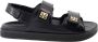 Givenchy Luxe platte sandalen met gouden-finish metalen detail Zwart Dames - Thumbnail 1