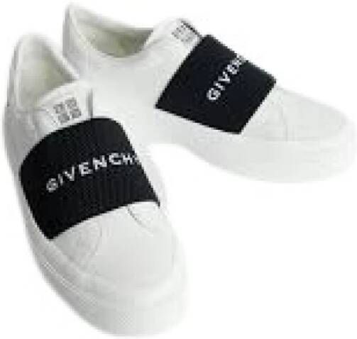 Givenchy Leren Sneakers Zwart Wit Logo Rubber White Dames