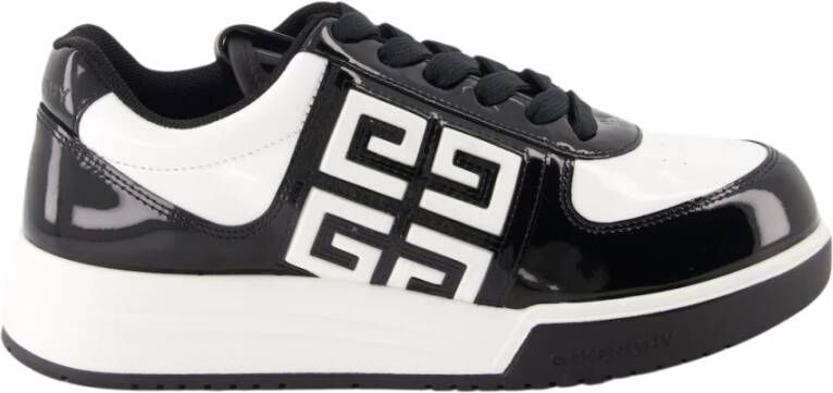 Givenchy Zwarte 4G-Motief Leren Sneakers Black Dames