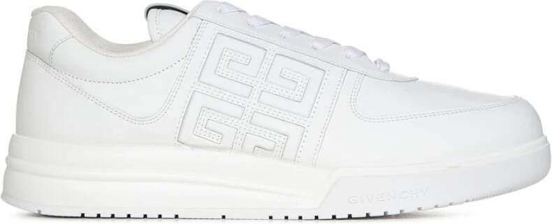 Givenchy Witte leren sneakers met geperforeerde neus White Heren