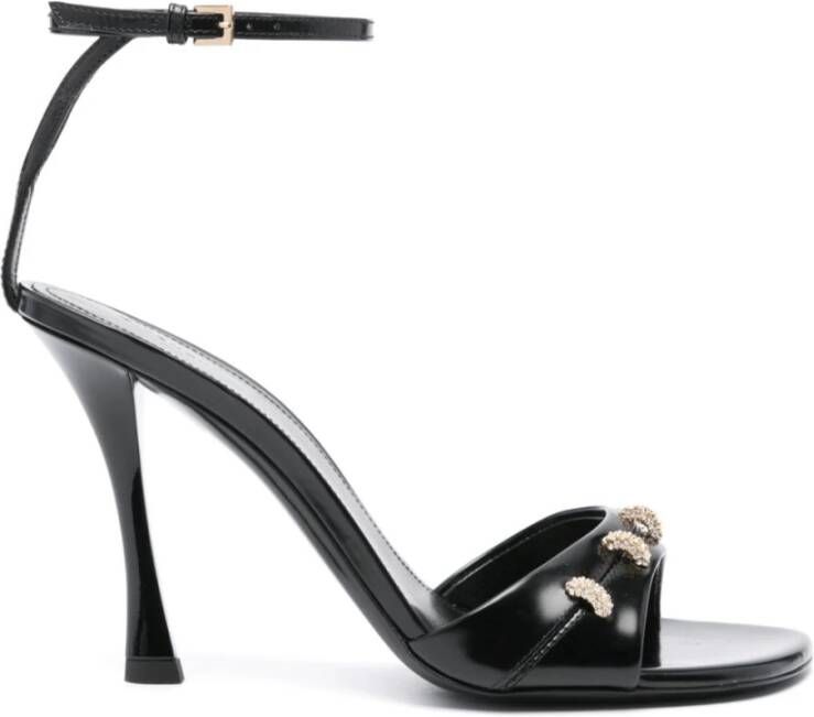 Givenchy Stitch sandalen met hak van leer met kristallen details