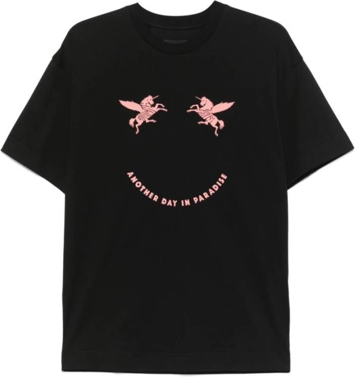 Givenchy T-shirt met geborduurde slogan en ronde hals