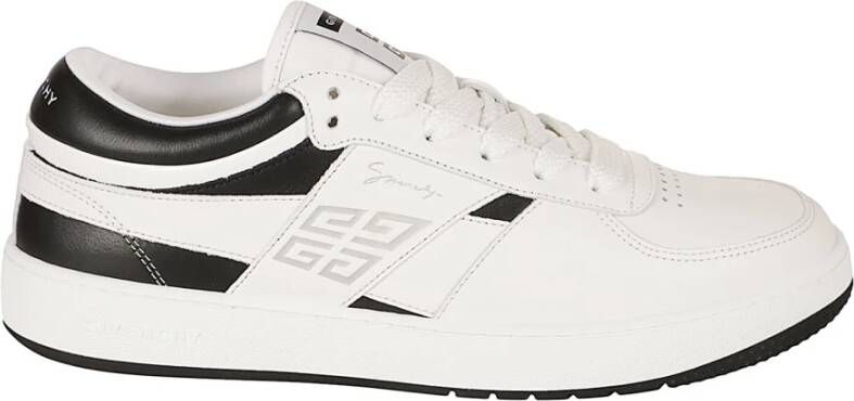 Givenchy Witte Leren Lage Sneakers G Move