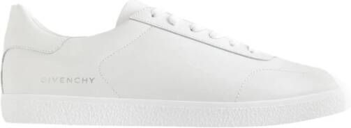 Givenchy Witte Leren Lage Sneakers White Heren