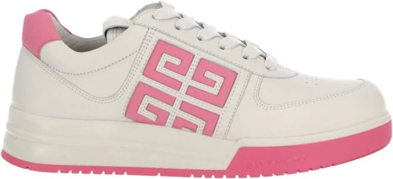 Givenchy Witte Leren Sneakers met Geperforeerd Detail White Dames