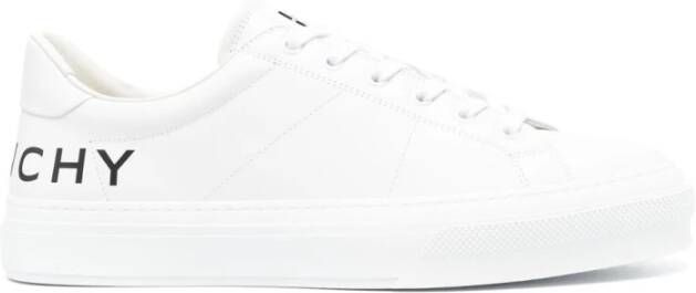 Givenchy Witte Leren Sneakers met Rubberen Zool White Heren