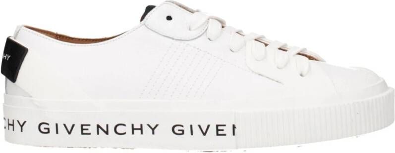 Givenchy Witte Leren Sneakers Sporty Glam