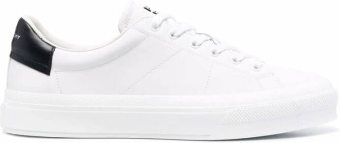 Givenchy Witte Leren Stadssneakers Wit Heren