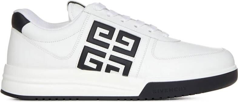 Givenchy Witte Leren Veterschoenen Wit