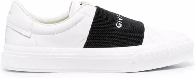 Givenchy Witte Paris Strap Leren Sneakers