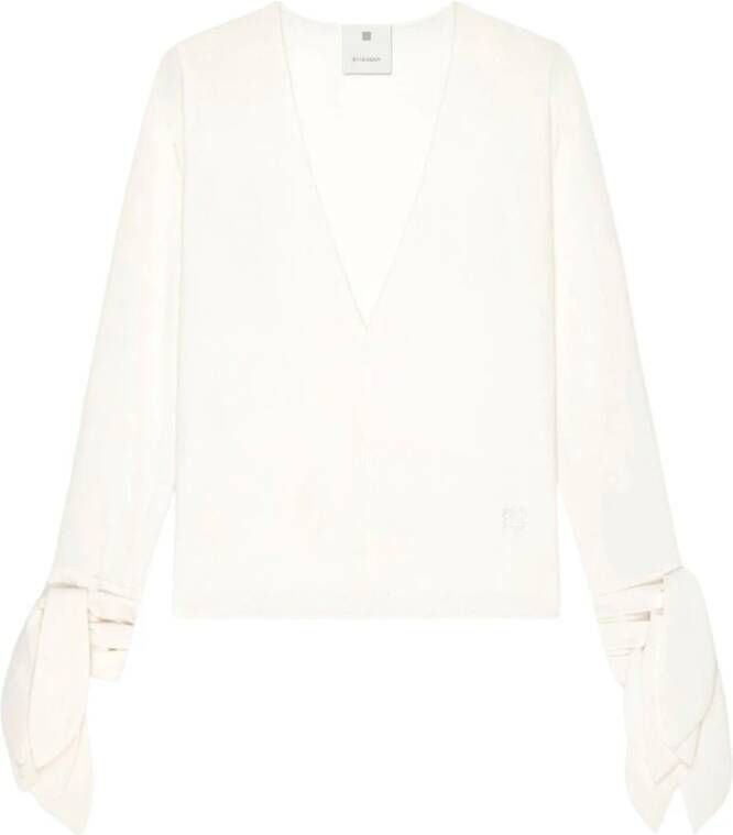 Givenchy Witte wollen trui met ribgebreide boorden