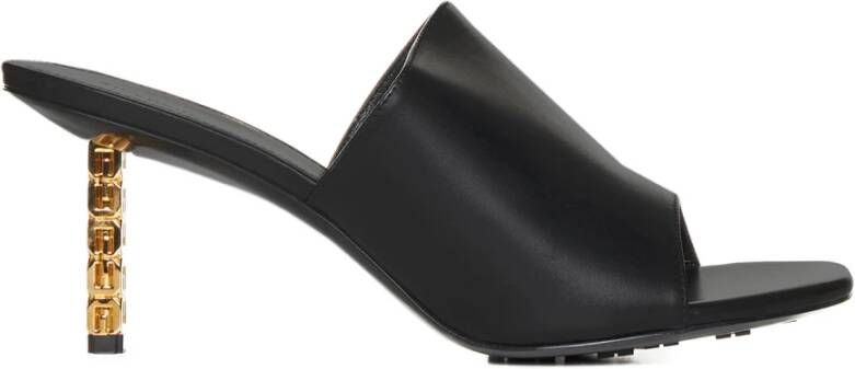 Givenchy Zwarte Cube Mules Smalle Hak Black Dames