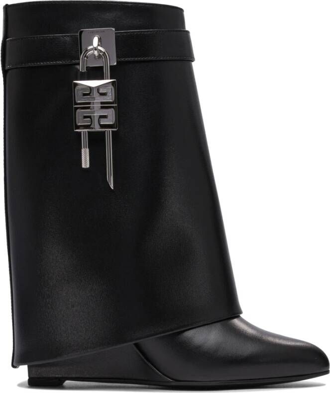 Givenchy Zwarte Enkellaarsjes met Metalen Sluiting