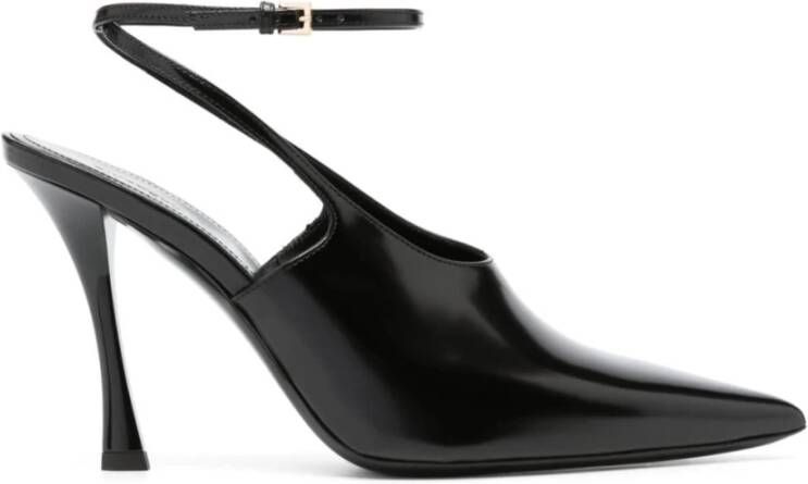 Givenchy Zwarte geborsteld leren slingback met stilettohak Black Dames