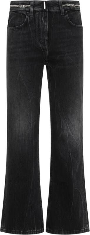 Givenchy Zwarte Katoenen Boot Cut Broek