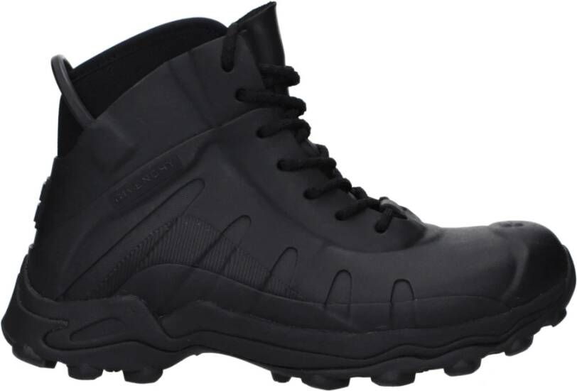 Givenchy Logo Veterschoenen met Geribbelde Zool Black Heren