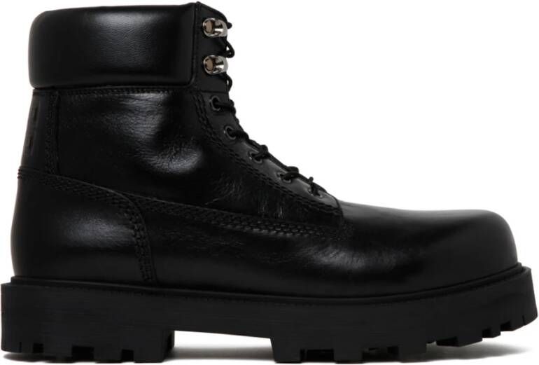 Givenchy Zwarte Laarzen met Gewatteerde Bovenkraag Black Heren