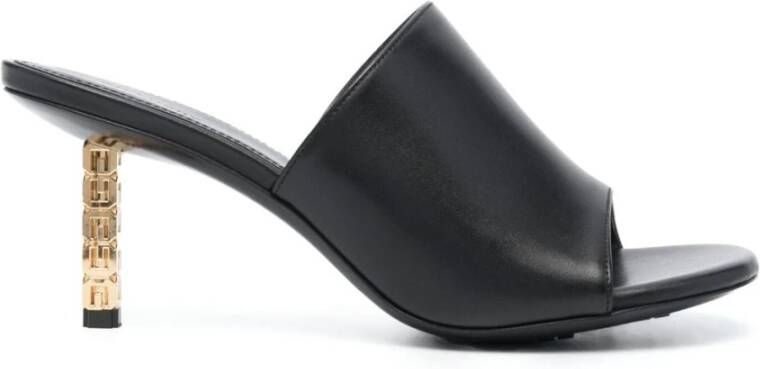 Givenchy Zwarte Leren G Cube Muiltjes Zwart Dames