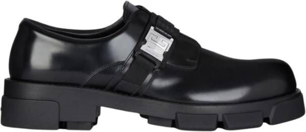 Givenchy Zwarte Leren Gesp Loafers