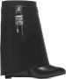 Givenchy Zwarte leren laarzen met sleehak - Thumbnail 1