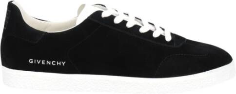 Givenchy Zwarte Leren Lage Sneakers Black Heren