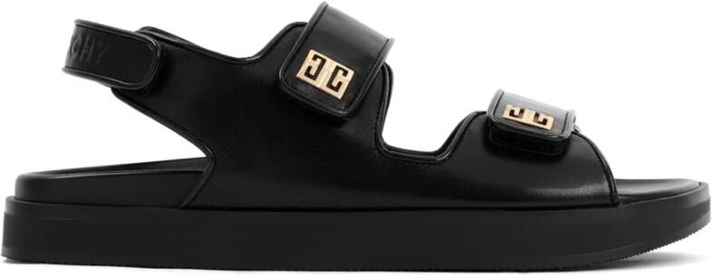 Givenchy Luxe platte sandalen met gouden-finish metalen detail Zwart Dames