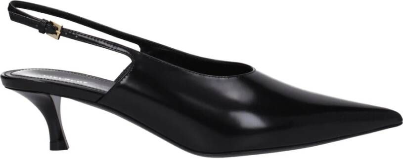 Givenchy Zwarte Leren Sandaal Gesp Sluiting