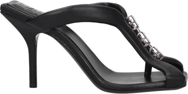 Givenchy Zwarte leren sandaal met hoge hak