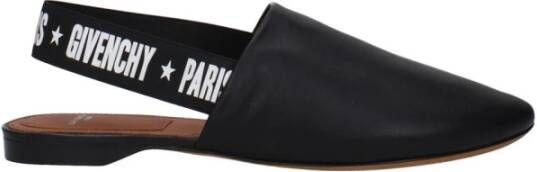 Givenchy Zwarte Leren Sandalen met Logodetail
