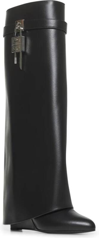 Givenchy Zwarte leren sleehaklaarzen