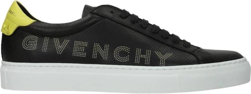 Givenchy Zwarte Leren Sneakers met Logo's