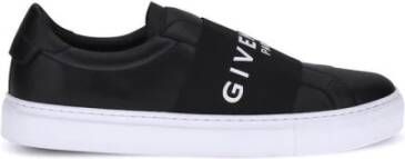 Givenchy Zwarte Leren Sneakers met Stretchband