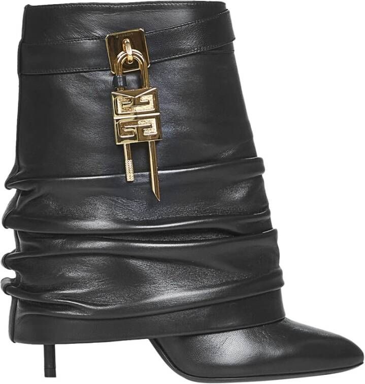 Givenchy Zwarte Leren Stiletto Laarzen