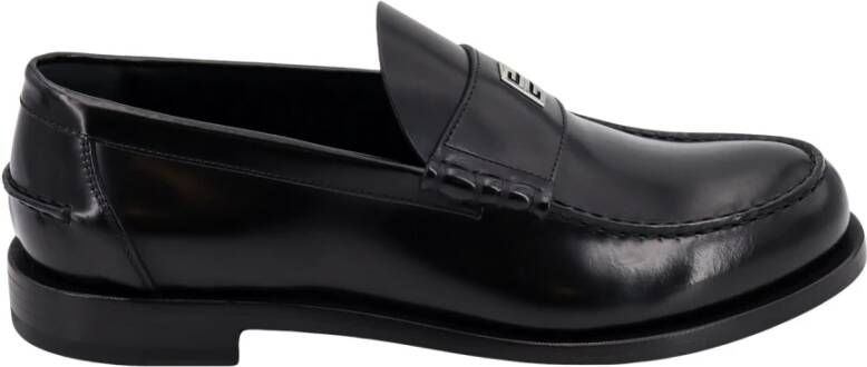 Givenchy Zwarte Loafer Schoenen met Metalen Logo Black Heren